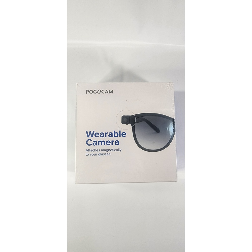 PogoCam Wearable Camera for Glasses 5MP 720p HD Video Bluetooth Smart Case New